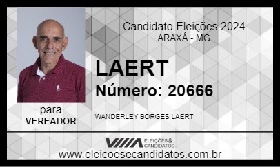 Candidato LAERT 2024 - ARAXÁ - Eleições