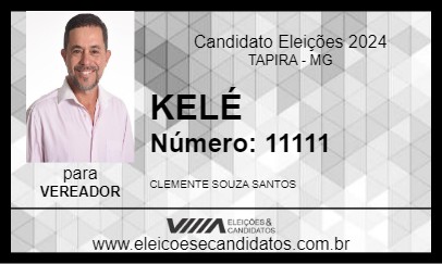 Candidato KELÉ 2024 - TAPIRA - Eleições