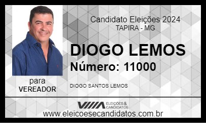 Candidato DIOGO LEMOS 2024 - TAPIRA - Eleições