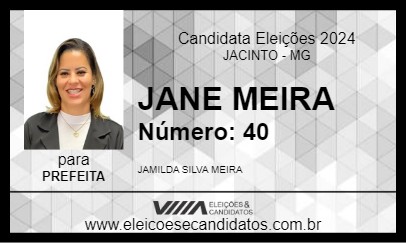 Candidato JANE MEIRA 2024 - JACINTO - Eleições