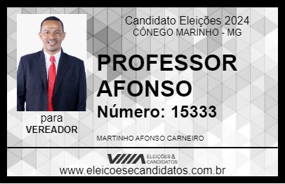 Candidato PROFESSOR AFONSO 2024 - CÔNEGO MARINHO - Eleições