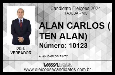 Candidato ALAN CARLOS ( TEN ALAN) 2024 - ITAJUBÁ - Eleições