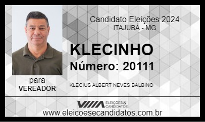 Candidato KLECINHO 2024 - ITAJUBÁ - Eleições