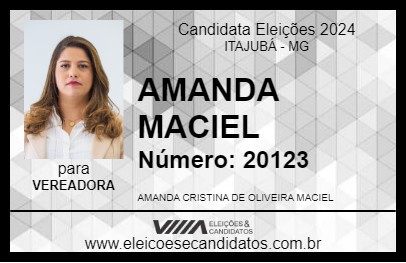 Candidato AMANDA MACIEL 2024 - ITAJUBÁ - Eleições