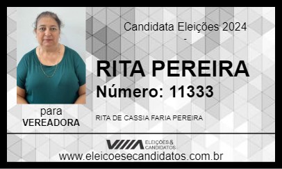 Candidato RITA PEREIRA 2024 - SÃO JOÃO NEPOMUCENO - Eleições