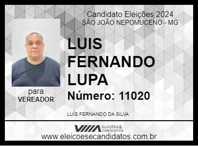 Candidato LUIS FERNANDO LUPA 2024 - SÃO JOÃO NEPOMUCENO - Eleições