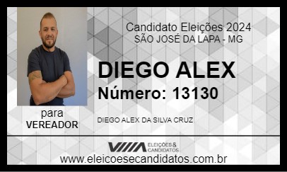 Candidato DIEGO ALEX 2024 - SÃO JOSÉ DA LAPA - Eleições