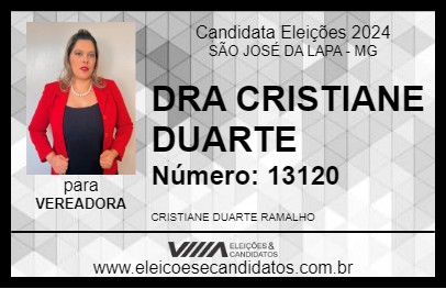 Candidato DRA CRISTIANE DUARTE 2024 - SÃO JOSÉ DA LAPA - Eleições