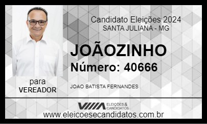 Candidato JOÃOZINHO 2024 - SANTA JULIANA - Eleições