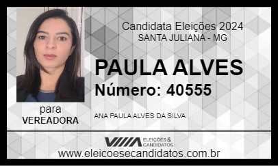 Candidato PAULA MERCEARIA SANJU 2024 - SANTA JULIANA - Eleições