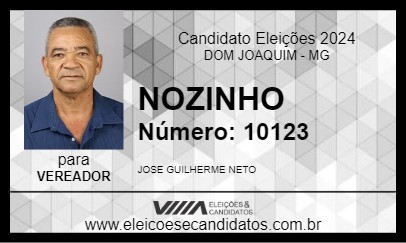 Candidato NOZINHO 2024 - DOM JOAQUIM - Eleições