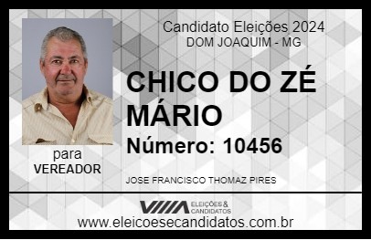 Candidato CHICO DO ZÉ MÁRIO 2024 - DOM JOAQUIM - Eleições