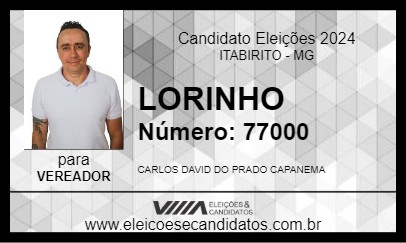 Candidato LORINHO 2024 - ITABIRITO - Eleições