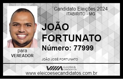 Candidato JOÃO FORTUNATO 2024 - ITABIRITO - Eleições