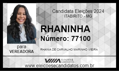 Candidato RHANINHA 2024 - ITABIRITO - Eleições