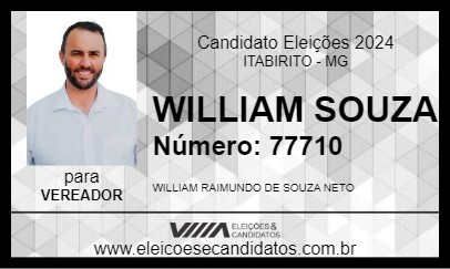 Candidato WILLIAM SOUZA 2024 - ITABIRITO - Eleições