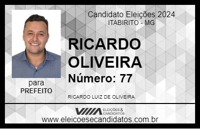 Candidato RICARDO OLIVEIRA 2024 - ITABIRITO - Eleições