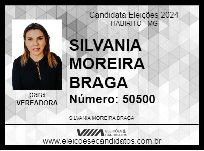 Candidato SILVANIA MOREIRA BRAGA  2024 - ITABIRITO - Eleições