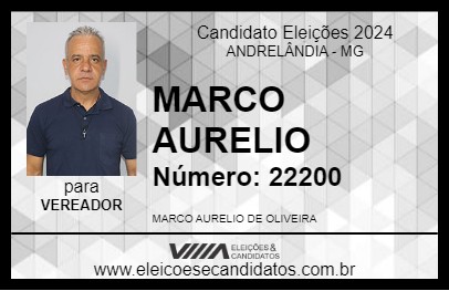 Candidato MARCO AURELIO 2024 - ANDRELÂNDIA - Eleições