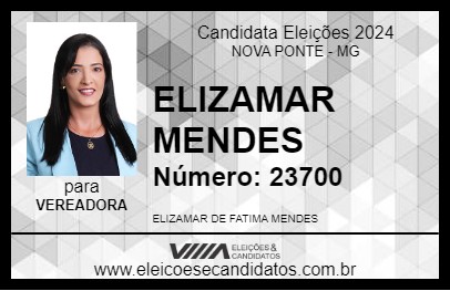 Candidato ELIZAMAR MENDES 2024 - NOVA PONTE - Eleições