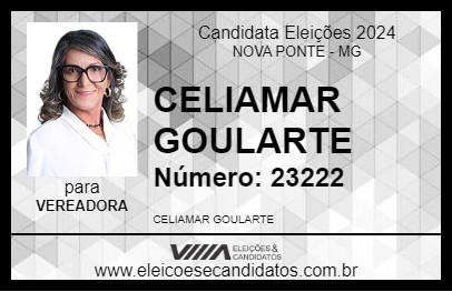 Candidato CELIAMAR GOULARTE 2024 - NOVA PONTE - Eleições