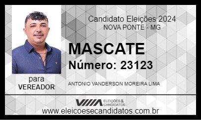 Candidato MASCATE 2024 - NOVA PONTE - Eleições