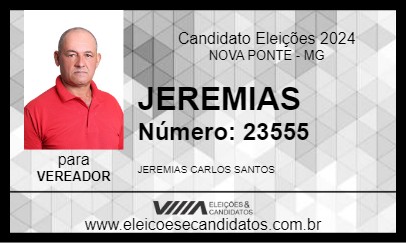 Candidato JEREMIAS 2024 - NOVA PONTE - Eleições