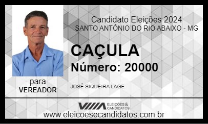 Candidato CAÇULA 2024 - SANTO ANTÔNIO DO RIO ABAIXO - Eleições