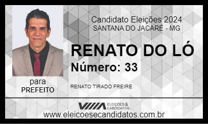 Candidato RENATO DO LÓ 2024 - SANTANA DO JACARÉ - Eleições