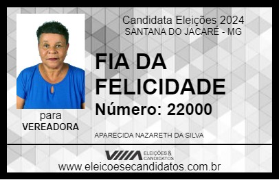 Candidato FIA DA FELICIDADE 2024 - SANTANA DO JACARÉ - Eleições