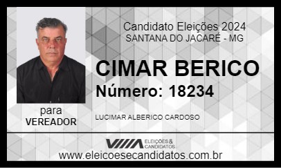 Candidato CIMAR BERICO 2024 - SANTANA DO JACARÉ - Eleições