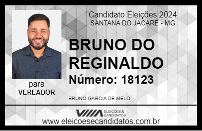 Candidato BRUNO DO REGINALDO 2024 - SANTANA DO JACARÉ - Eleições