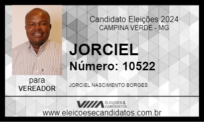 Candidato JORCIEL         2024 - CAMPINA VERDE - Eleições