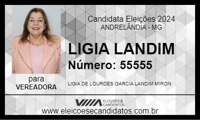 Candidato LIGIA LANDIM 2024 - ANDRELÂNDIA - Eleições