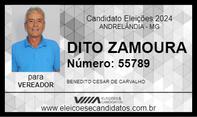 Candidato DITO ZAMOURA 2024 - ANDRELÂNDIA - Eleições