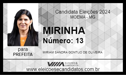 Candidato MIRINHA 2024 - MOEMA - Eleições