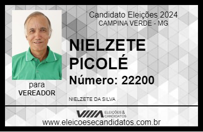 Candidato NIELZETE PICOLÉ 2024 - CAMPINA VERDE - Eleições