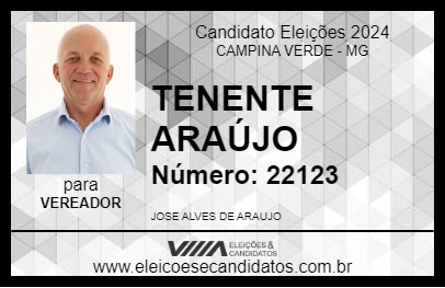 Candidato TENENTE ARAÚJO 2024 - CAMPINA VERDE - Eleições