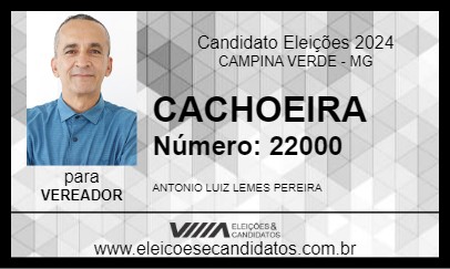 Candidato CACHOEIRA 2024 - CAMPINA VERDE - Eleições