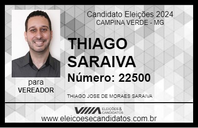 Candidato THIAGO SARAIVA 2024 - CAMPINA VERDE - Eleições