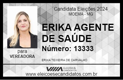 Candidato ERIKA AGENTE DE SAÚDE 2024 - MOEMA - Eleições