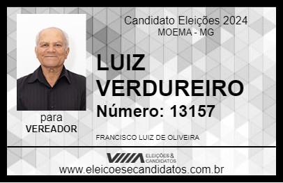 Candidato LUIZ VERDUREIRO 2024 - MOEMA - Eleições