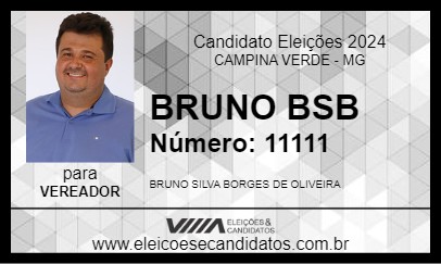 Candidato BRUNO BSB      2024 - CAMPINA VERDE - Eleições