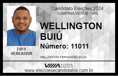 Candidato WELLINGTON BUIÚ 2024 - CAMPINA VERDE - Eleições