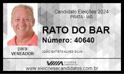 Candidato RATO DO BAR 2024 - PRATA - Eleições