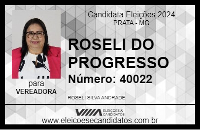 Candidato ROSELI DO PROGRESSO 2024 - PRATA - Eleições