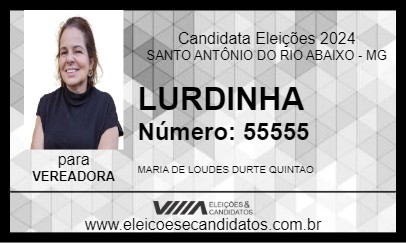 Candidato LURDINHA 2024 - SANTO ANTÔNIO DO RIO ABAIXO - Eleições