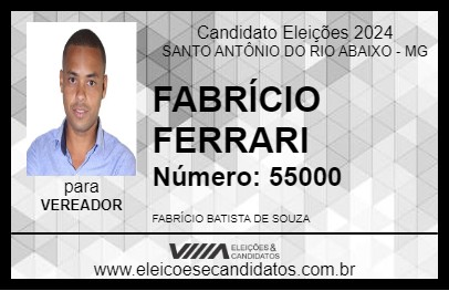 Candidato FABRÍCIO FERRARI 2024 - SANTO ANTÔNIO DO RIO ABAIXO - Eleições