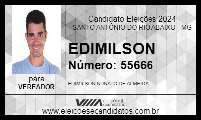 Candidato EDIMILSON 2024 - SANTO ANTÔNIO DO RIO ABAIXO - Eleições