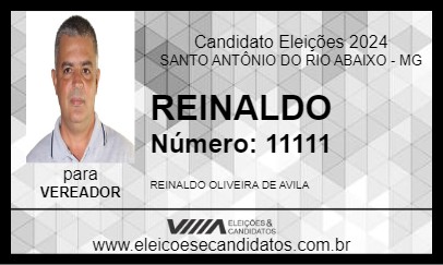 Candidato REINALDO 2024 - SANTO ANTÔNIO DO RIO ABAIXO - Eleições